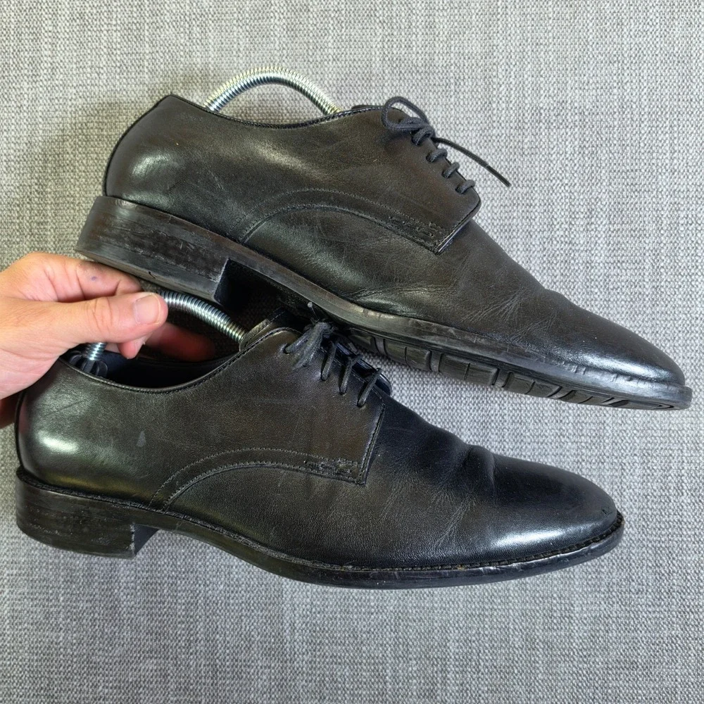 Cole Haan‎ Derby Shoes Mens 9.5 Black Leather Grand.OS Lace Up C25810